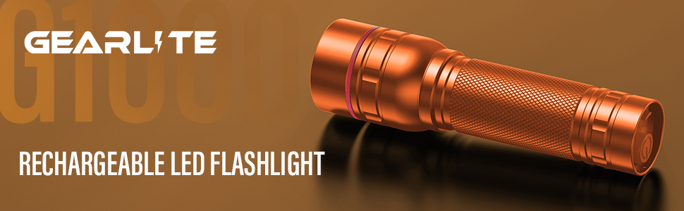 Ліхтар налобний LED Gearlite, 000 люмен, 3 режими, Zoom, IP65, водонепроникний, для кемпінгу та активного відпочинку (Помаранчевий)