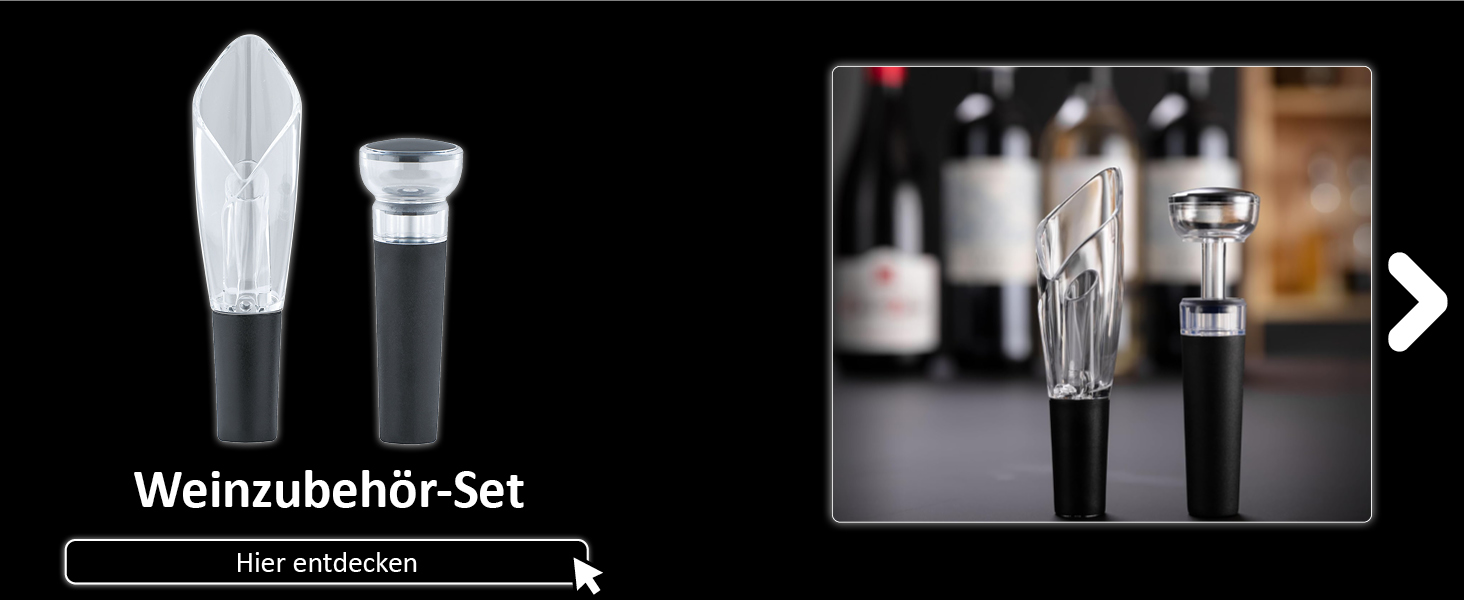 Електричний вакуумний затвор для вина Haier Premium Collection I Збереження аромату до 7 днів I Вакуумна помпа для вина, надійний, простий у використанні I Стильний подарунок для поціновувачів вина