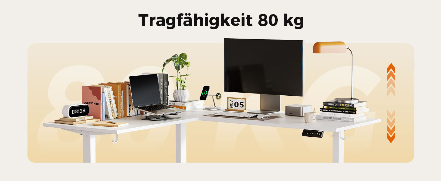 Електричний кутовий стіл Agilestic з регулюванням висоти 160 x 140 см, чорний. Ергономічний стіл для роботи та навчання, комп'ютерний стіл з регулюванням висоти.