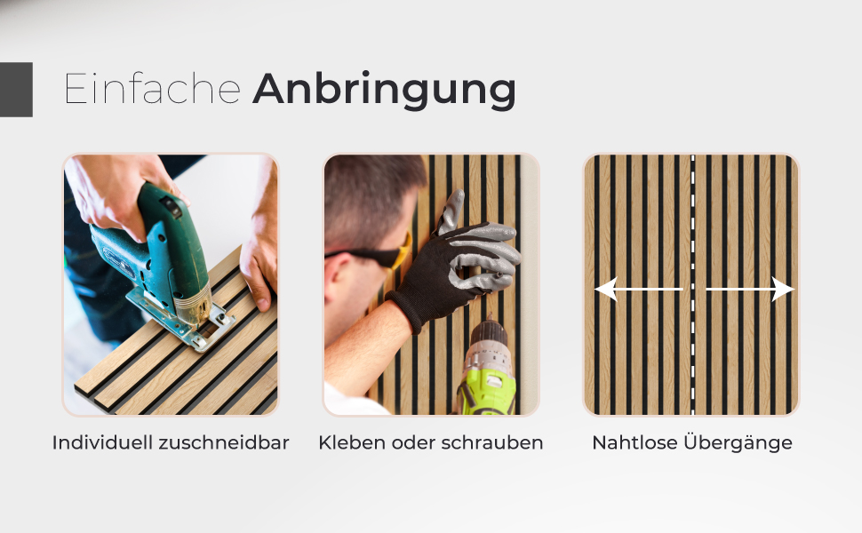 Акустичні настінні панелі з натурального горіха (набір 2 шт), 120x60x2.1 см, чорний звукопоглинаючий фільц — 3D панелі для шумоізоляції та оздоблення стін