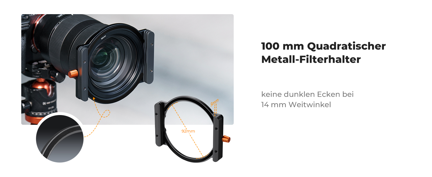 Набір фільтрів K&F Concept Nano-X: квадратний фільтр, ND1000, фільтр-утримувач, 8 адаптерних кілець