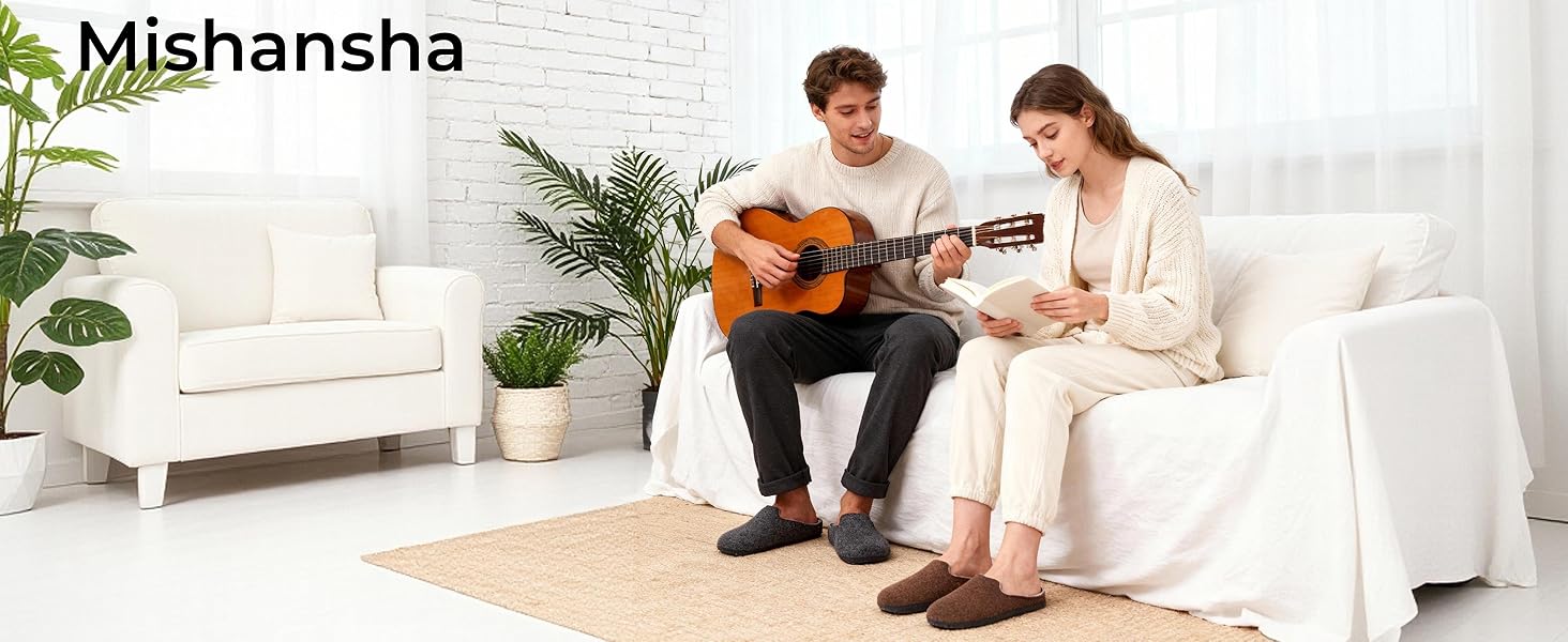 Тапочки домовими з фетру Mishansha для жінок та чоловіків, зимові, зручні, чорні, розмір 36-48