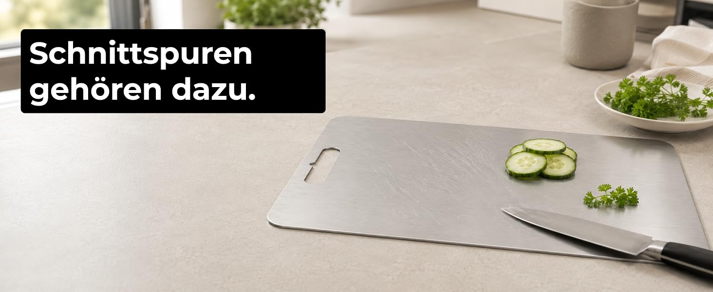 Обрізна дошка зі сталі нержавіючої 30x21 см, Made in Germany, для посудомийки, з силіконовими ніжками
