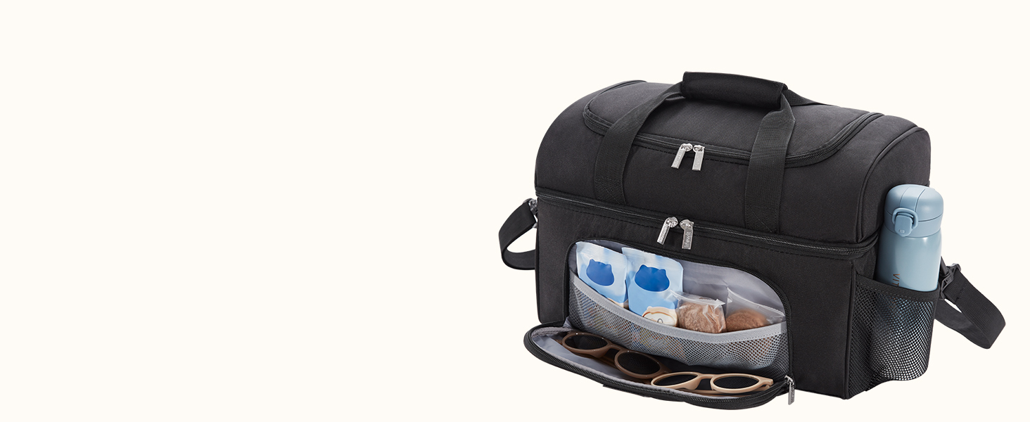 Термосумка LifeWit 23L для пікніка, пляжу, роботи та подорожей (чорна)