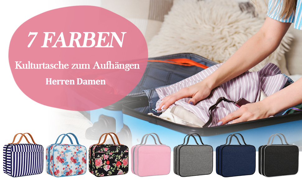 Сумка-органайзер для подорожей Ideatech, водонепроникна косметичка для жінок та чоловіків, з петлею для підвішування (чорно-жовта квітка)