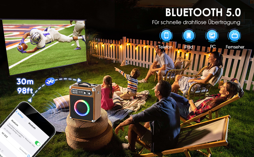 Портативна караоке-система: 20W PA-система з 2 бездротовими мікрофонами UHF та акумуляторами, для дому