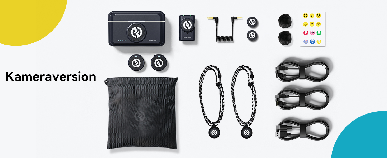 Hollyland Lark M2 Бездротовий петличний мікрофон для iPhone 15/16/17 та Android, 300м радіус дії, Hi-Fi звук, шумозаглушення, 30 годин роботи, міні-мікрофон для відео (2TX + USB-C RX + зарядний кейс) (Комбо (2TX+3RX), білий)