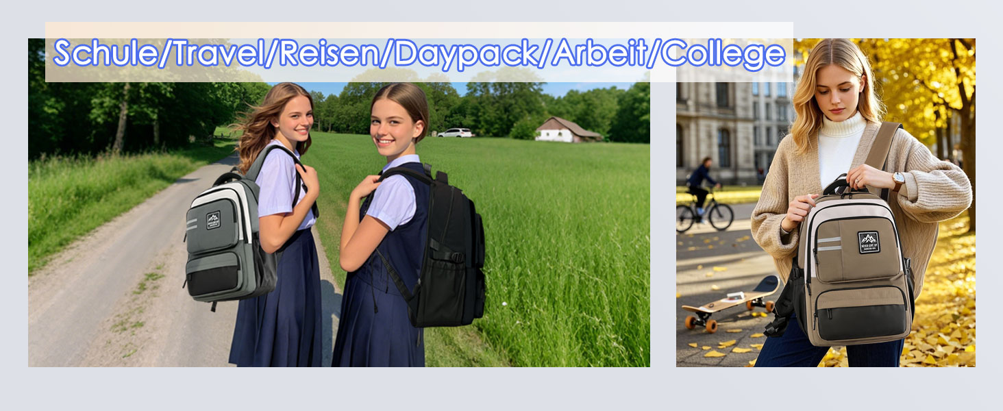 Шкільний рюкзак для підлітків, хлопчиків, водонепроникний, сірий. Ідеально для школи, коледжу, роботи.