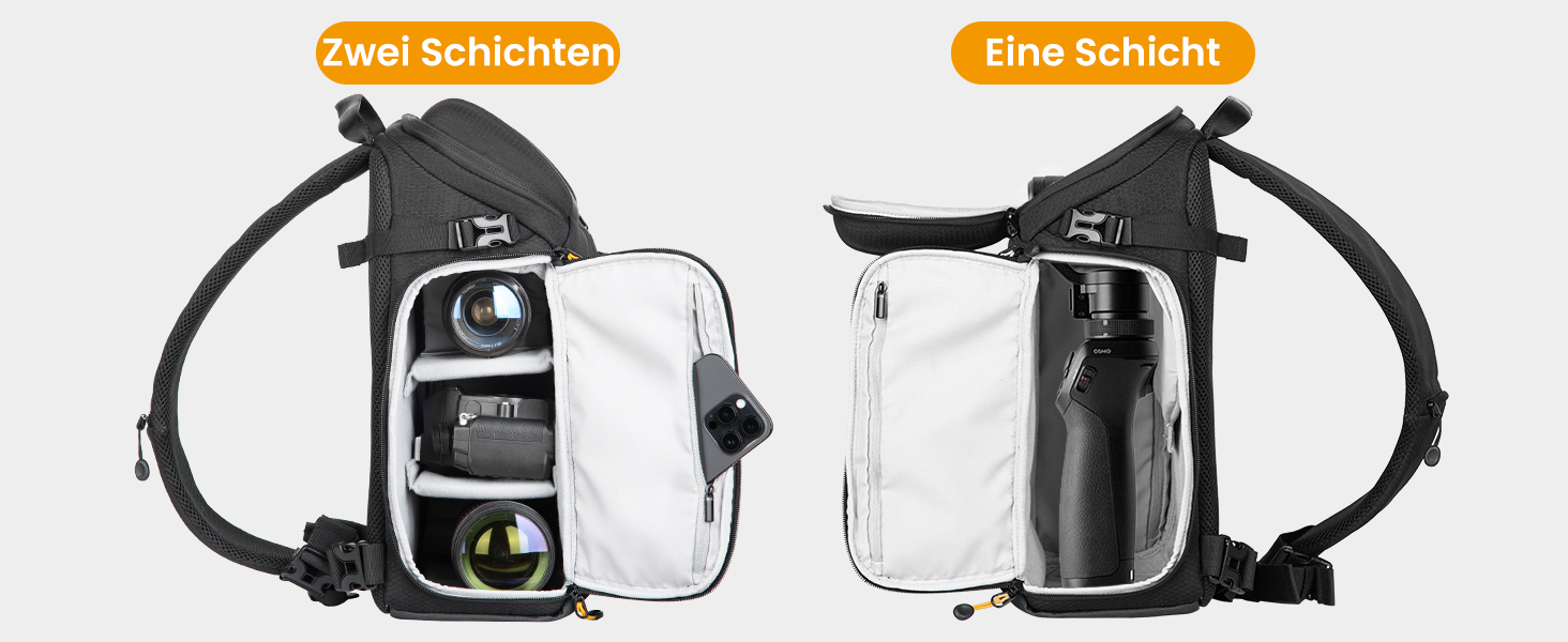 Сумка для камери Tarion Sling: фотосумка на плече для DSLR, об'єктивів, штативів та аксесуарів (чорна)