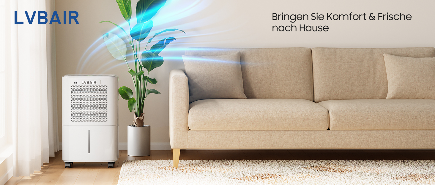 Електричний осушувач повітря 12л/день для 25м²/122м³ – потужне осушення, бак 2л, постійний дренаж, тиха робота, для спальні, підвалу, вітальні