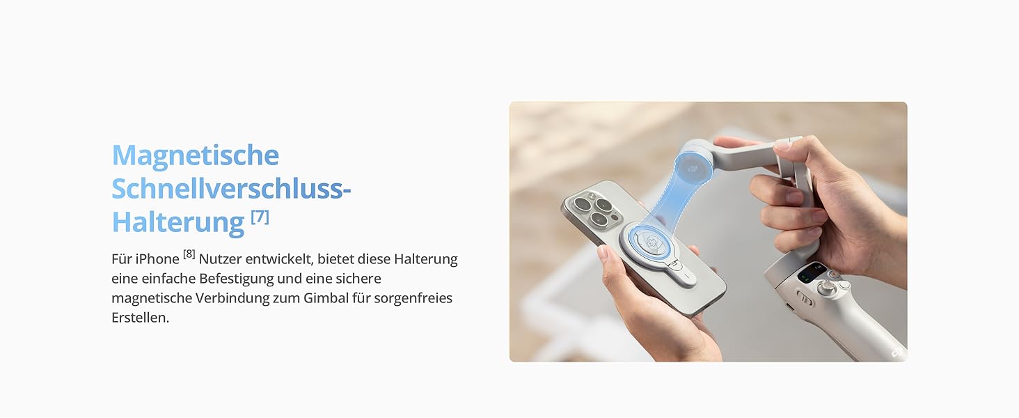 DJI Osmo Mobile 7 - Стабілізатор для смартфона з інтегрованим штативом, 3-осьовий, ActiveTrack 7.0, ShotGuides, 10 годин роботи