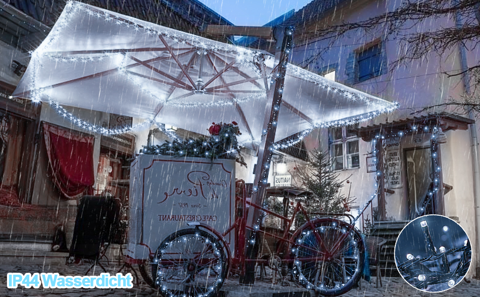 Льодогенератор для дому: компактний, з LED підсвіткою, 200 LED, для вечірок, свят, саду, балкону, ялинки. Білий колір, вологостійкий, з пультом та таймером