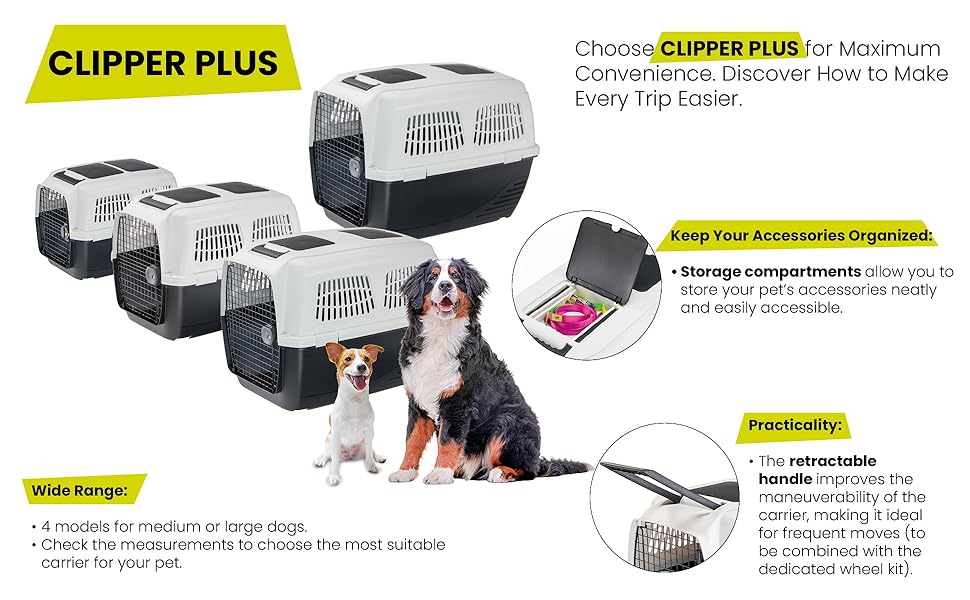 Переноска для собак Ferplast Clipper 4, IATA, до 20 кг, 71 x 50 x 51 см