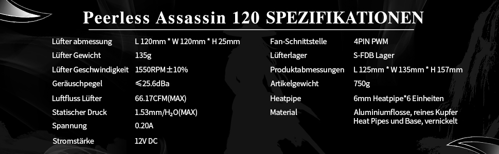 Thermalright Peerless Assassin 120 White ARGB: повітряний кулер CPU з 6 тепловими трубами та двома вентиляторами 120mm