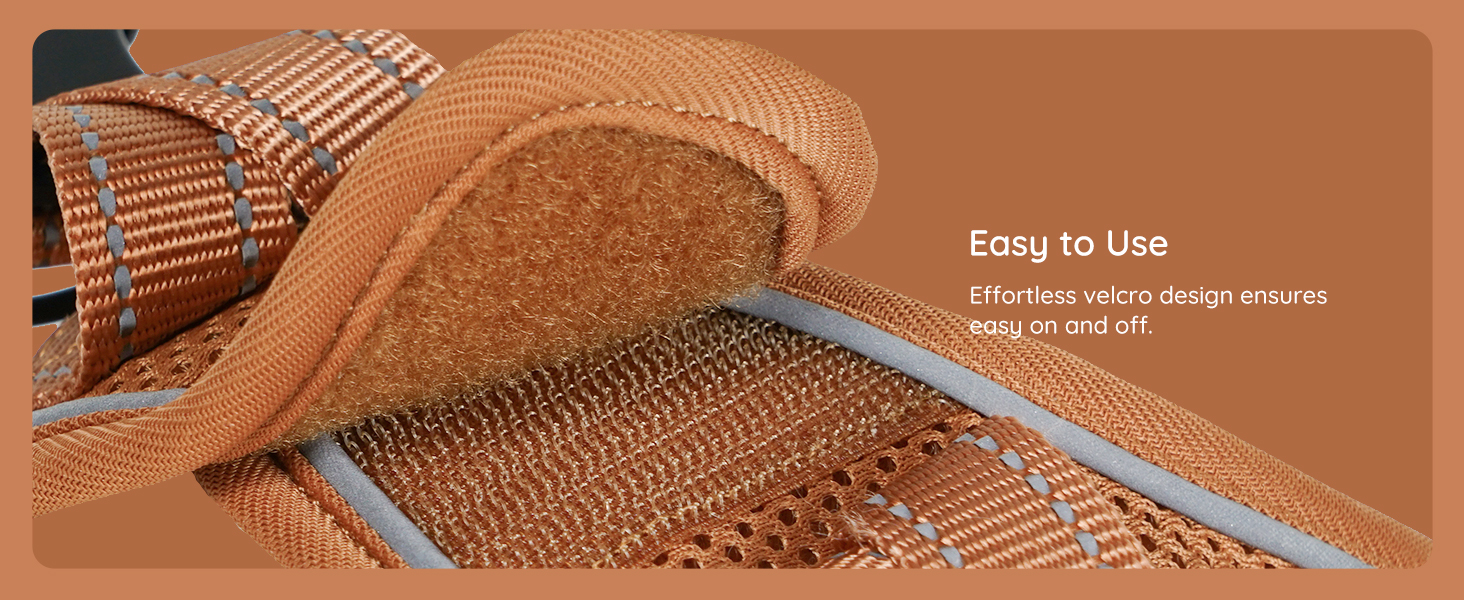 Шлейка для собак BELLA & PAL для маленьких собак з повідком, Step-in шлейка з Air Mesh, анти-тяга, світловідбиваюча, дихаюча, для цуценят, котяча шлейка, мокко, S (35-40 см обхват грудей)