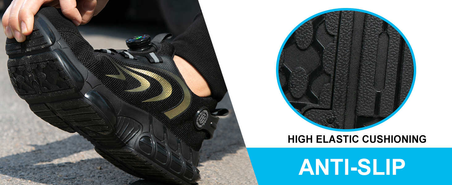 Черевики безпеки для чоловіків та жінок, легкі та дихаючі з повітряною подушкою, 40 EU