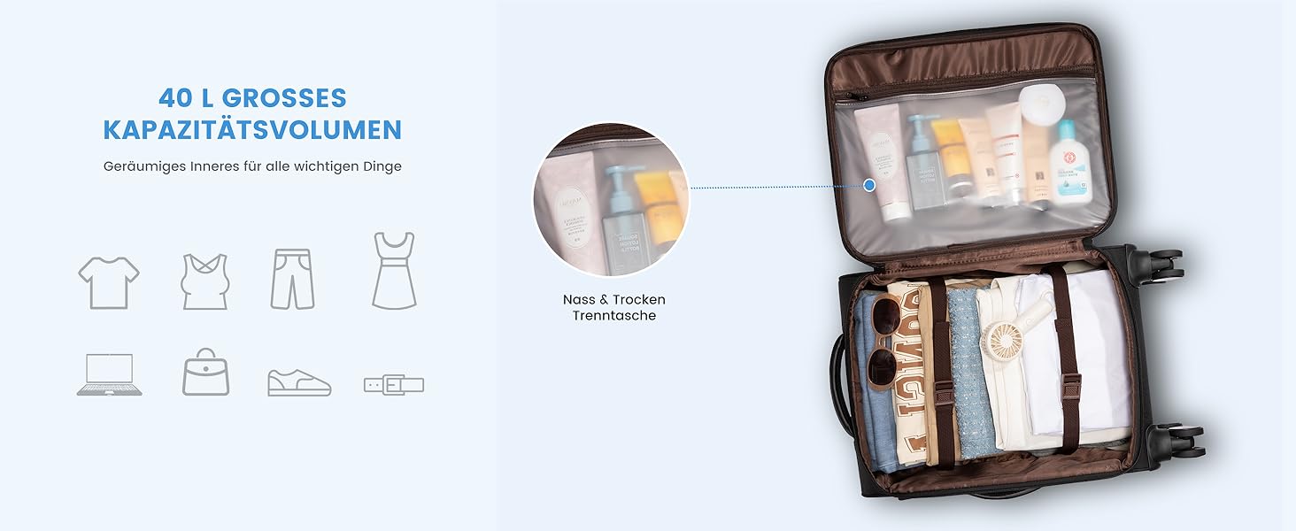 LOVEVOOK Рюкзак ручної поклажі 30-40L, розширюваний, для ноутбука 17 дюймів, чорний, антикрадійний, для подорожей