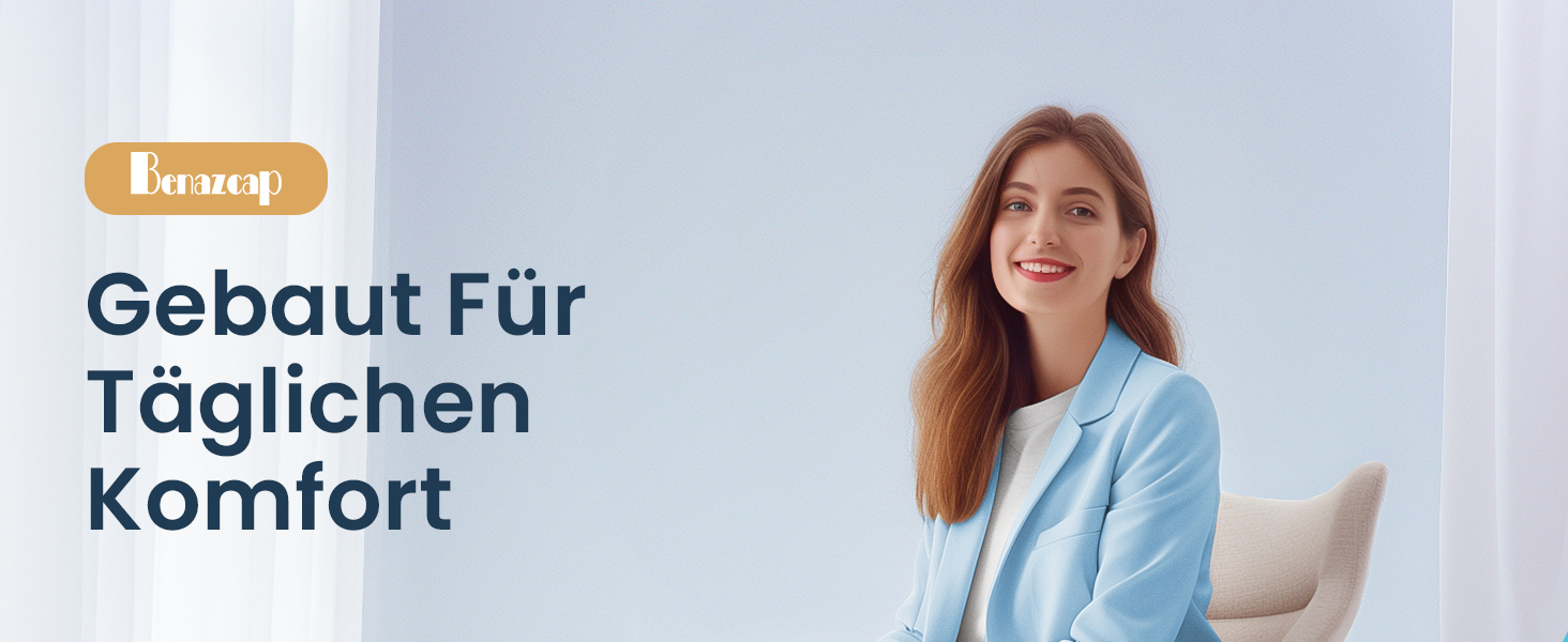 Ортопедична подушка для сидіння Benazcap Donut – для офісного крісла, авто та інвалідного візка. З ергономічної піни пам'яті для геморою, ішіасу, вагітності та після пологів (чорний)