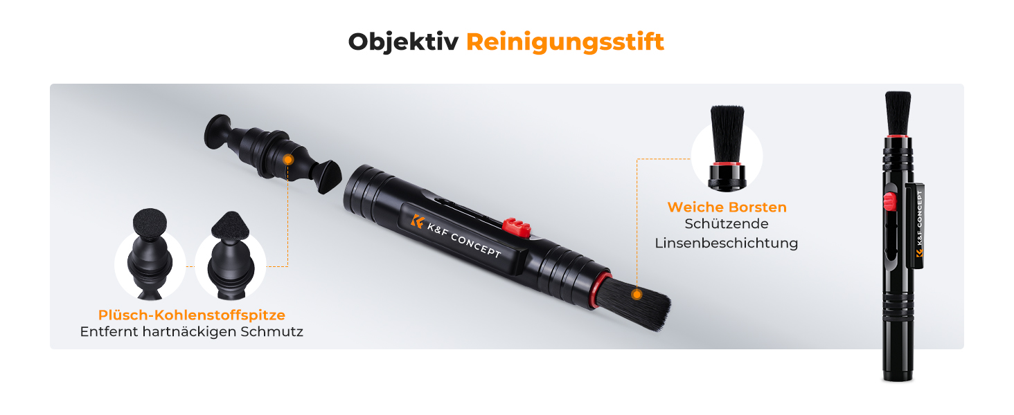 Набір для чищення камер та оптики K&F Concept 23-в-1: DSLR, об'єктиви, фільтри, мобільні телефони