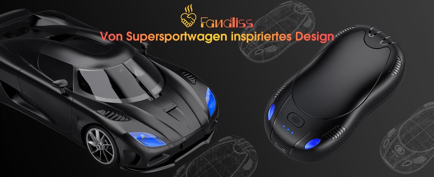 Електричний грілка для рук з акумулятором 10000mAh, 2 шт. в комплекті, 3 режими нагріву, USB, для кемпінгу та активного відпочинку