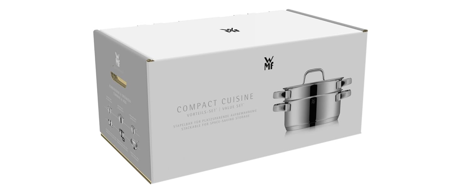 Миска для водяної бані WMF Compact Cuisine 16,5 см, сталева, полірування, для збивання, підходить для посудомийної машини, штабельована
