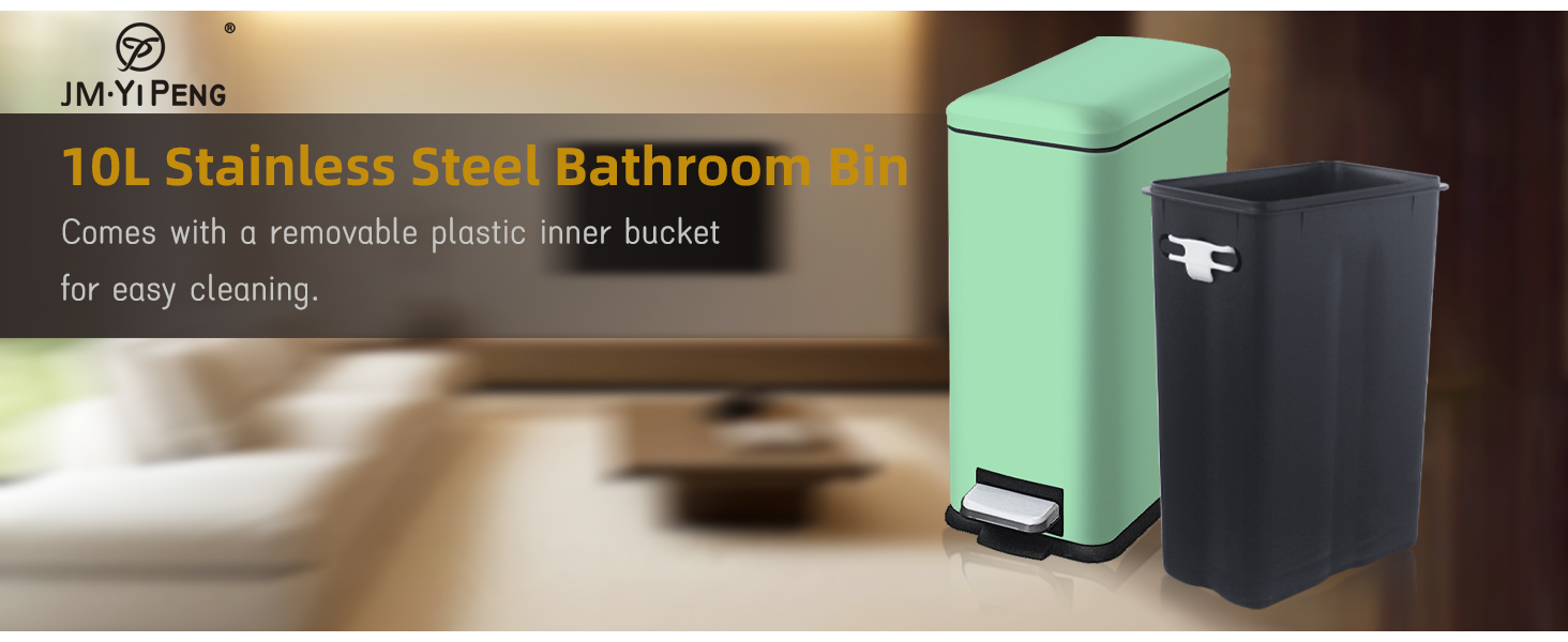 Відро для сміття кухонне 30 літрів, вузьке з кришкою, з м'яким закриттям, з педаллю, для кухні, ванної кімнати та офісу, зелене