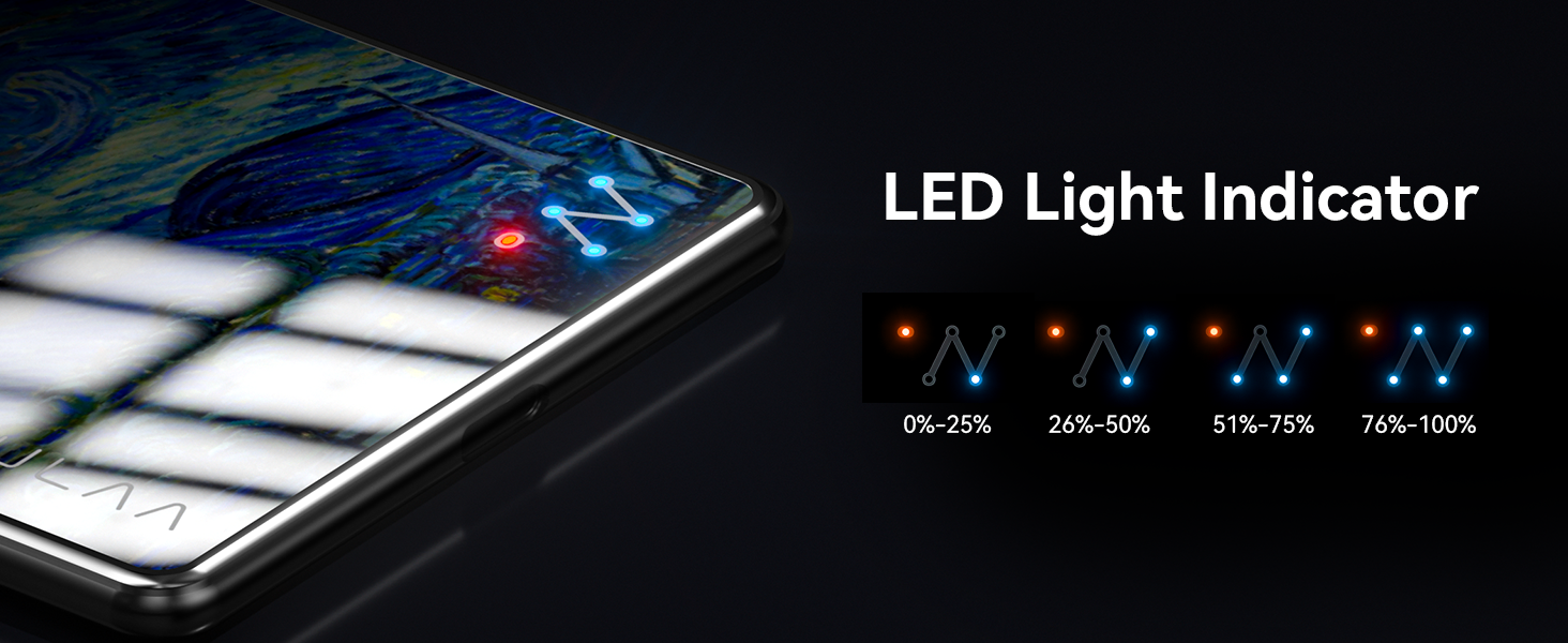 Power Bank MagSafe Ultra Slim 5000mAh, 6.9mm, PD20W - для iPhone, захисне скло Multicolor