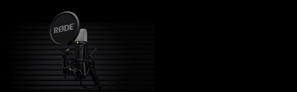 Мікрофон RØDE NT1 5 Generation: велика мембрана, XLR/USB, зі спінером та поп-фільтром для запису вокалу та подкастів (чорний)