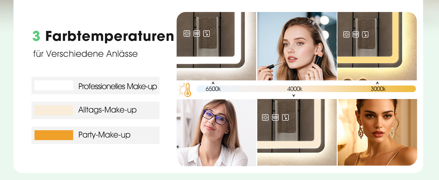 Дзеркало для ванної кімнати зі світлодіодною підсвіткою S'bagno Bluetooth 80x60 см, з підігрівом, регулюванням яскравості, пам'яттю, HD-скло, IP44, горизонтальне/вертикальне встановлення