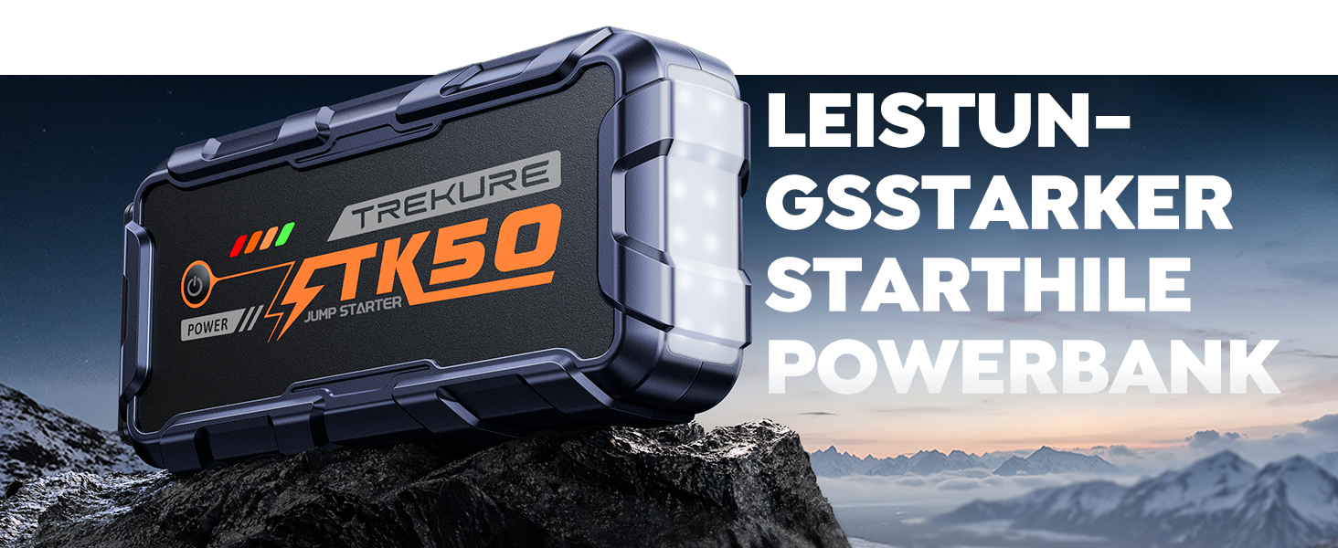 Powerbank для авто 8000A Starthilfe (бензин/дизель) 26800mAh з ліхтарем та USB