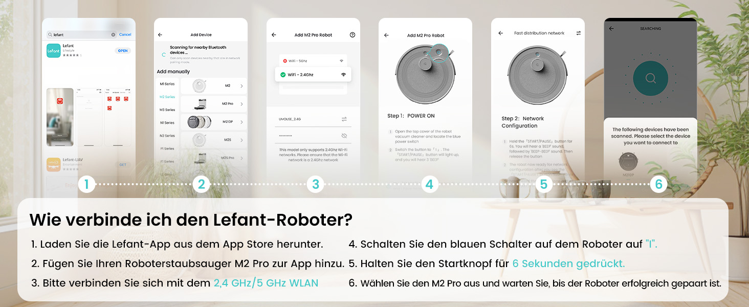 Робот-пилосос LEFANT M2 Pro з автоматичною системою викачування пилу, лазерною навігацією та картографією, індивідуальним налаштуванням, уникненням перешкод, ідеальний для видалення шерсті тварин. Білий/Сірий