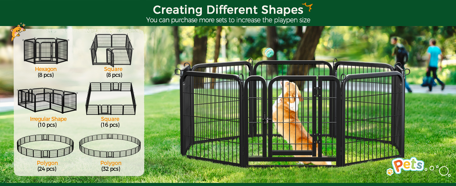 Лягу для цуценят Yaheetech, 12 секцій, 63 см, з 2 дверцятами, автоматичним замком, розкладний, для квартири та саду