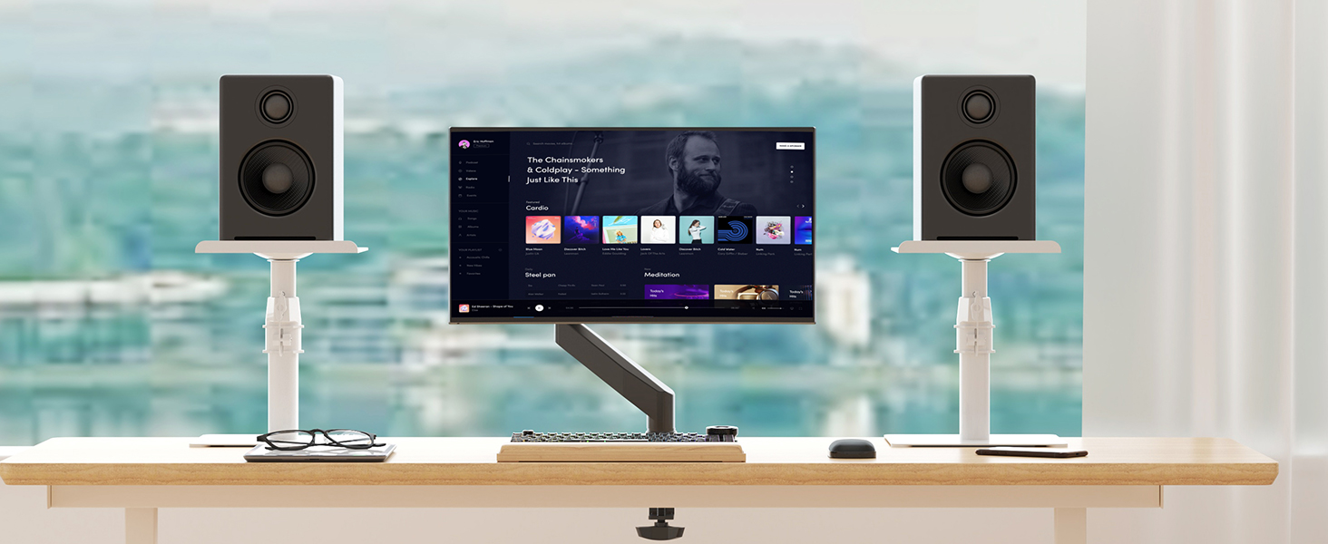 Підставка для колонок Suptek, 2 шт., чорний колір, SDM003MB (SDM001TW)