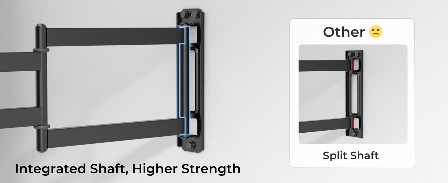 Кронштейн для телевізора BONTEC 950 мм, поворотний, нахильний, для 26-65 дюймів, VESA 400x400, до 35 кг