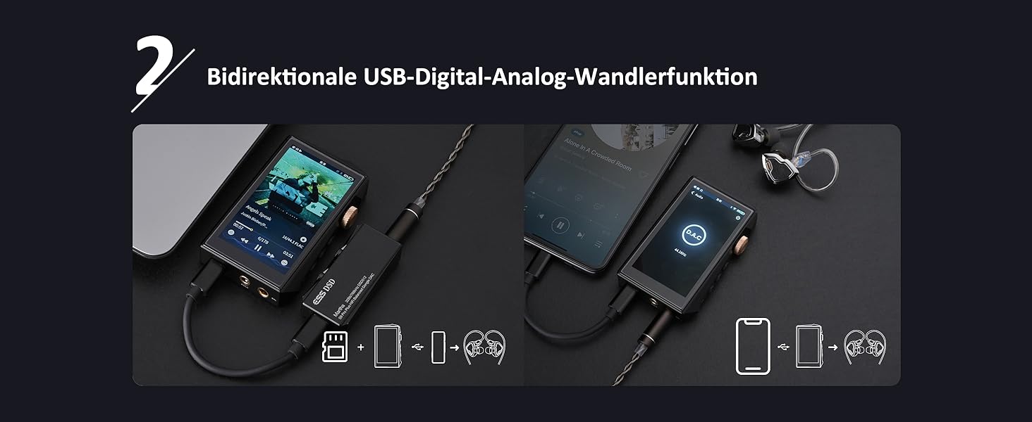 Hidizs AP80 PRO MAX: Hi-Res MP3 плеєр з Bluetooth, Wi-Fi, DLNA, AirPlay, DAC ES9219C, MQA 16X, DSD256, PCM 384kHz, підтримка SD до 2TB, Чорний