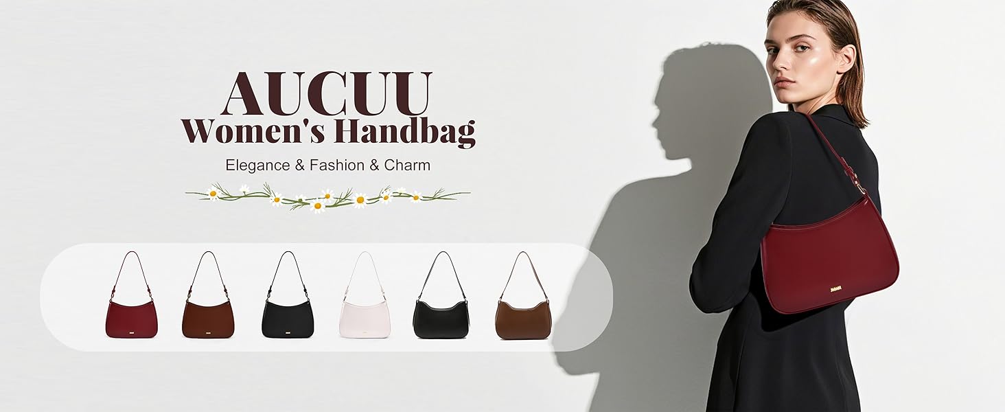 Сумка жіноча Aucuu через плече міні Hobo Bag Y2K чорна з PU шкіри для побачень та покупок