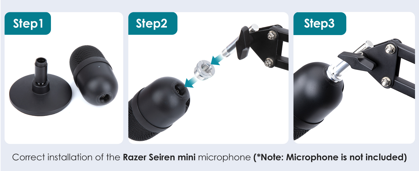 Кріплення для мікрофона YOUSHARES Razer Seiren Mini/V3 Mini – професійний тримач з вітрозахистом для геймінгу, стрімінгу та подкастингу