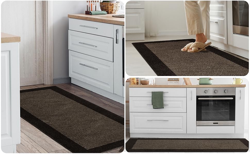 При Entrance килимок для бруду FCSDETAIL 60 x 90 см, вологопоглинаючий та антиковзаючий килимок для входу, собак та дому, коричневий