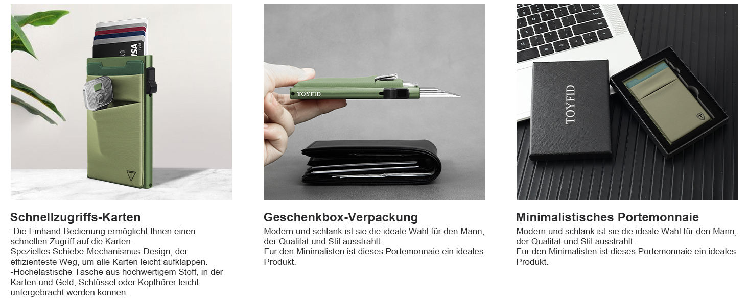 RFID-захисний картхолдер-органайзер для карток з відділенням для монет (1 шт., зелений)