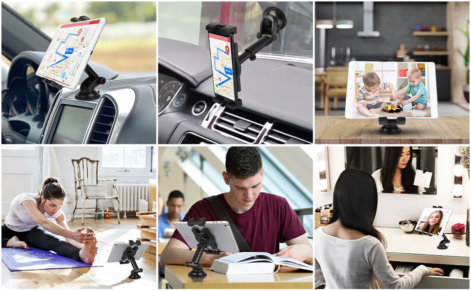 Утримувач для планшета в авто Linkstyle, універсальний, 360° обертання, для iPad та смартфонів 5.5-11 дюймів