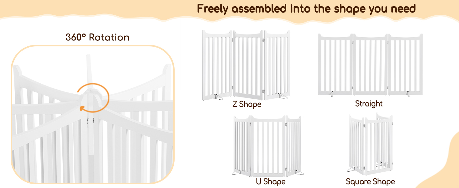 Захисне ґратка для собак Yaheetech, 90.5 x 201.5 см, 4 панелі, білий колір. Ідеально підходить для дому, кухні, проходу, каміну, печі.