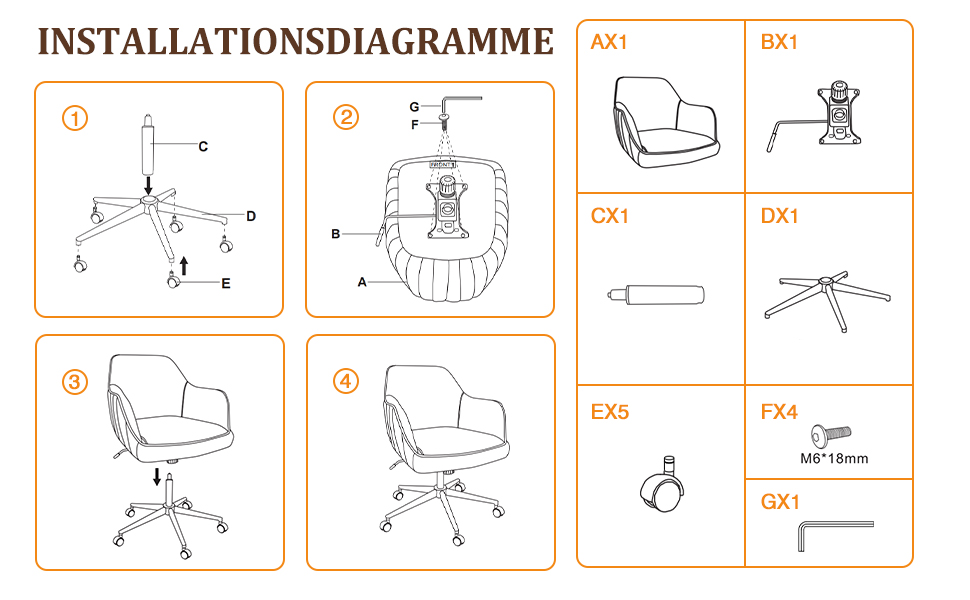 Офісний стілець для дому та офісу до 136 кг, обертовий, оксамит, з підлокітниками та колесами, ергономічний, білий