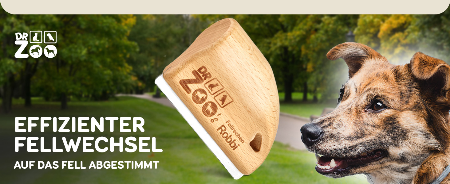 Щітка для собак DR Zoo 'Robbi' - якісна щітка для грумінгу, видаляє підшерсток у собак великих та малих порід