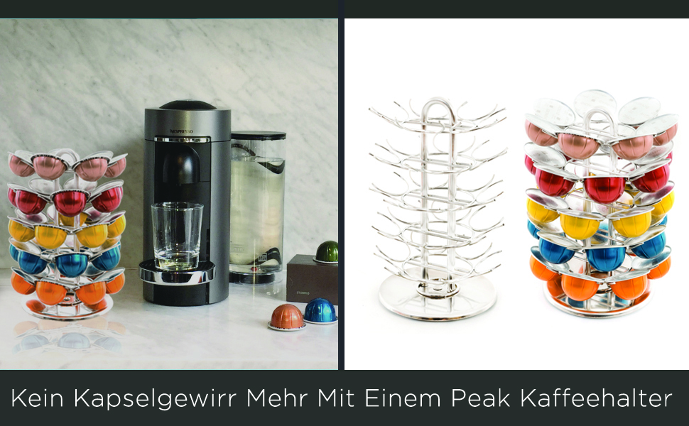 Тримач для капсул Nespresso Vertuo Peak Kaffee (70 шт.) - органайзер для капсул Vertuo Line, вміщує 70 капсул