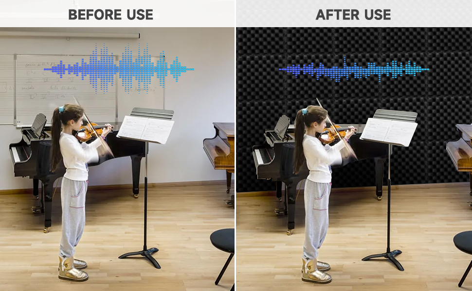 Акустичний шумопоглищаючий поролон «Яйце» з самоклейкою, 12 шт, вогнестійкий звукопоглинаючий матеріал для студії звукозапису, офісу та дому, чорний, 30×30×2,5 см