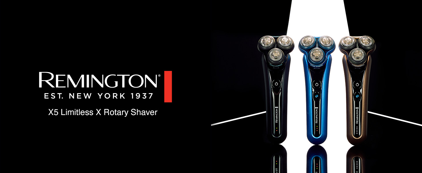Електричний чоловічий бритва Remington X5 з гібридною системою SynX та тримером, Rotationsrasierer XR1755, чорний