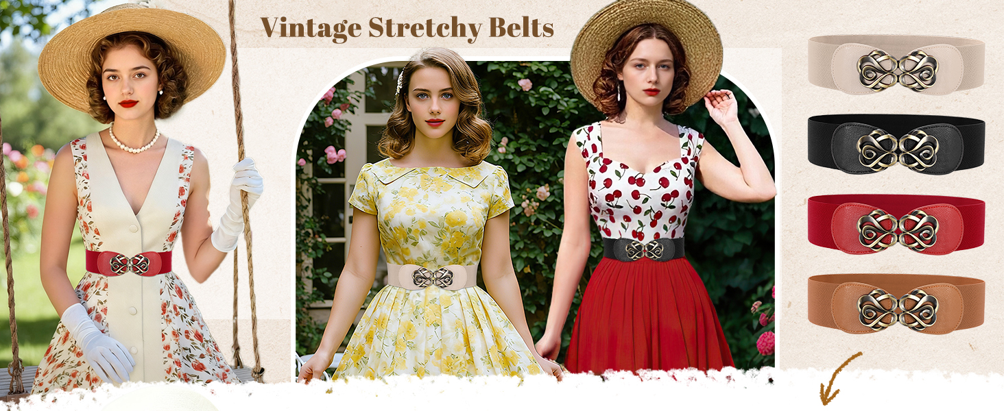 Жіночий широкий еластичний пояс JasGood (4 шт.): шкіряний стрейч для суконь, чорний, коричневий, сірий, бежевий, розмір 71-87 см