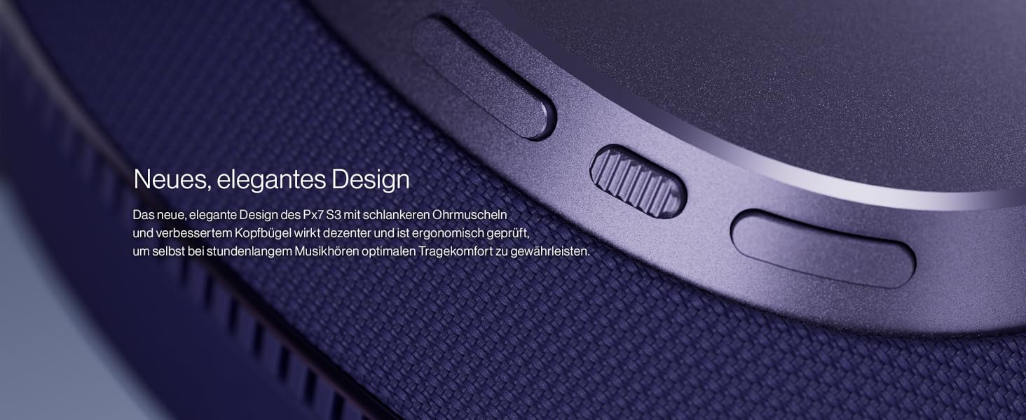 Навушники Bowers & Wilkins Px7 S3: бездротові, з активним шумопоглинанням, aptX™ Lossless, швидка зарядка, 30 годин роботи, 8 мікрофонів - чорний