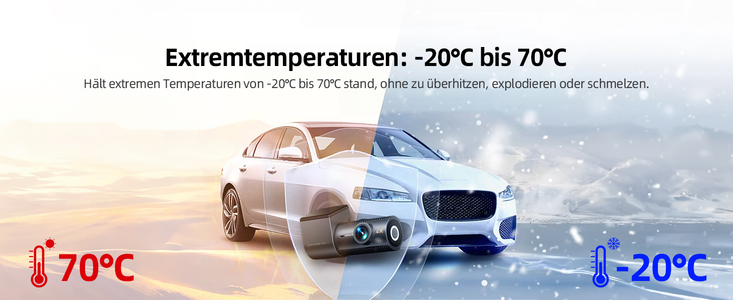 Відеореєстратор CIEVIE 4K+1080P з двома камерами, WiFi, IPS дисплей 1.5