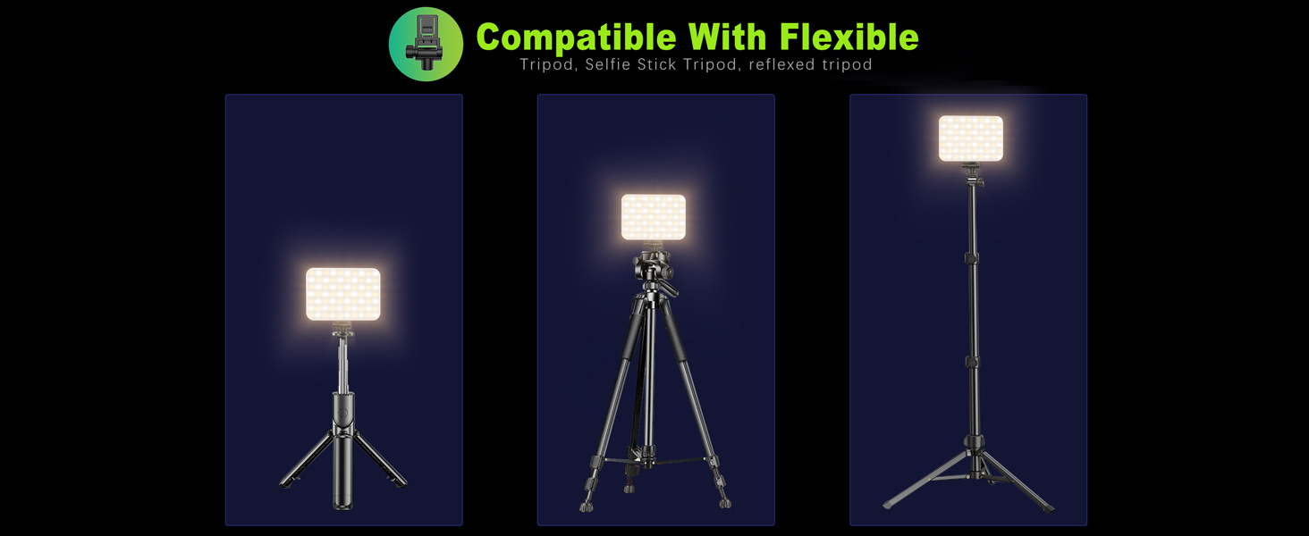 LED світло для селфі: портативна світлодіодна лампа для телефону, планшета, ноутбука з 60 світлодіодами, 7 режимів, регулюванням яскравості та акумулятором 2200mAh